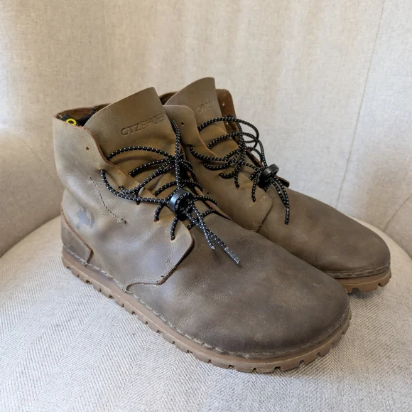 OTZ Brogan Vibram Leather Boots Brown Mens EU 45 US Size 12 (Fits Like a US 11) - Picture 1 of 6